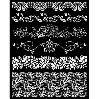 Abbildung von STAMPERIA INTERNATIONAL, KFT Thick stencil cm 20X25 Romance Forever borders