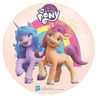 Abbildung von dekora Essbare Tortendeko für Kinder My Little Pony Tortenaufleger aus Esspapier 20 cm