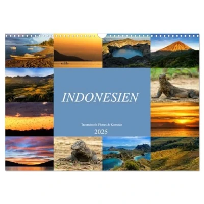 Abbildung von Indonesien Inselparadies Flores &amp; Komodo (Wandkalender 2025 DIN A3 quer), CALVENDO Monatskalender