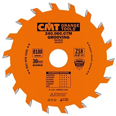 Abbildung von CMT Orange Tools 240.060.07 M Kreissägeblatt für gerade Nutfräser 180 x 6 30 Z 18