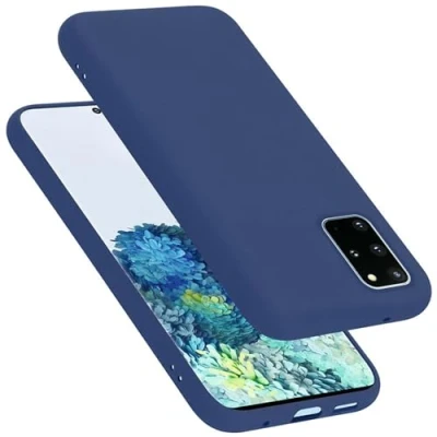 Abbildung von Cadorabo Hülle kompatibel mit Samsung Galaxy S20 PLUS Silikon Handyhülle für Case aus flüssigem stoßfeste dünne TPU Schutzhülle LIQUID BLAU