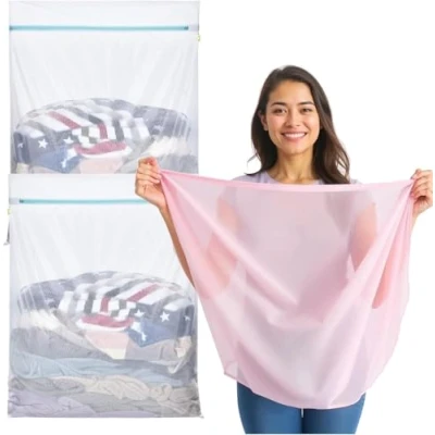 Abbildung von 6x XXL Premium Wäschenetz 60x90 cm Set Groß Netz für Waschmaschine Wäschesack in verschiedenen Größen Waschsack &amp; Wäschebeutel mit Reißverschluss