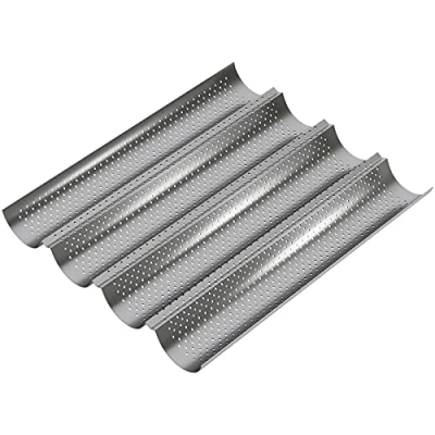 Abbildung von Wellgro Baguetteblech Baguette Blech für bis zu 4 Baguettes, Karbonstahl