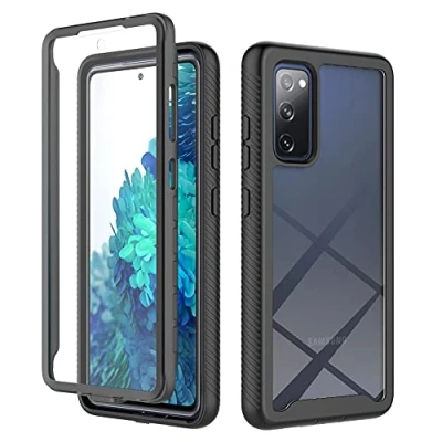 Abbildung von XINNI Hülle für Samsung Galaxy S20 FE, 360 Grad Stoßfeste Schutzhülle mit Integriertem Bildschirmschutz, Robuster Bumper Outdoor Full Body Case, Schwarz