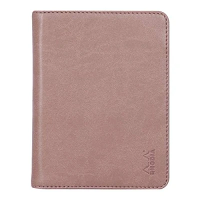 Abbildung von Rhodia 212009C Mappe für Block oder Notizheft Rhodiarama N12, DIN B7 (8,5x12 cm) 10,5x14 cm, elegant und praktisch, Roseholz, 1 Stück