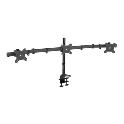 Abbildung von HFTEK Monitor Tischhalterung für 3 Bildschirme von 15 bis 27 Zoll Halterung Arm Halter Ständer Monitorständer Mount TV VESA 75/100 HF330C