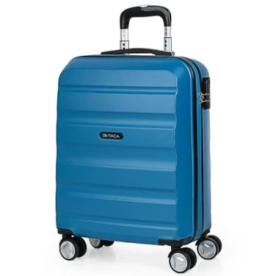 Abbildung von ITACA Handgepäck Koffer Trolley Reisekoffer Mit Rollen und Hartschalenkoffer für Vielreisende. Blau T71650