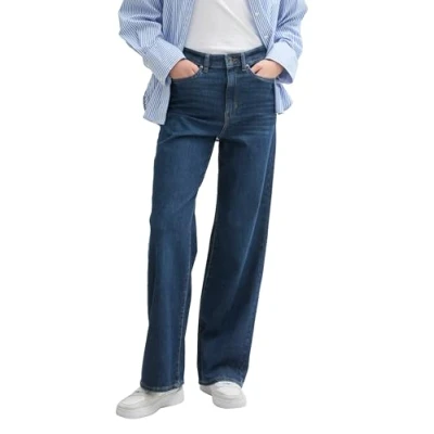 Abbildung von TOM Tailor denim Flared Jeans, Damen, Größe: Small, Used dark stone blue