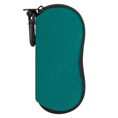 Abbildung von MoKo Brillenetui [Ultra Lightweight] Neopren Reißverschluss Sonnenbrille Tasche mit Gürtelclip für Brillen, Rahmen, Tragbare Case Schlüssel, Bleistifte, Karten, Grüner