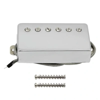 Abbildung von FLEOR Alnico5 Gitarren Humbucker Tonabnehmer Chrom Hals Pickups, kompatibel mit Gitarrenparts im LP Stil