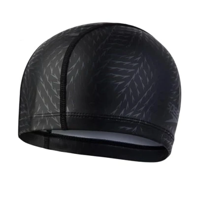 Abbildung von Speedo Unisex Erwachsene Boom Ultra Pace Swim Cap Schwimmkappe, Oxid Grau/Schwarz, Einheitsgröße