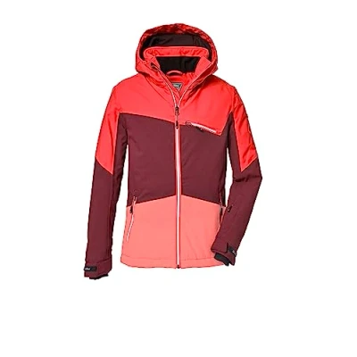 Abbildung von killtec Mädchen Skijacke/Funktionsjacke mit abnehmbarer Kapuze und Schneefang, wasserdicht KSW 182 GRLS SKI JCKT, koralle, 128, 39904 000