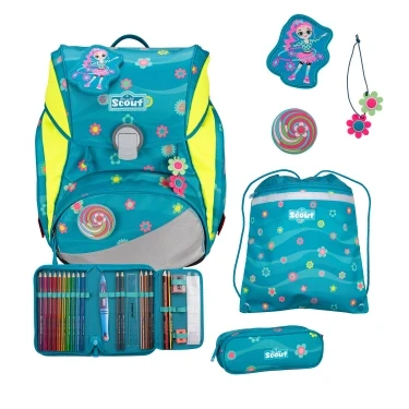 Abbildung von Scout Alpha Set DIN Little Flowers Schulrucksack