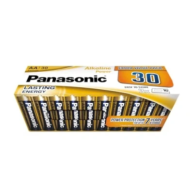 Abbildung von Panasonic, AA batterien, 30 Stück, Mignon, LR6, 1.5V, Auslaufschutz, 7 Jahre bei Lagerung, am besten für Fernbedienungen, Waagen, Uhren, langlebige, verlässliche Energie