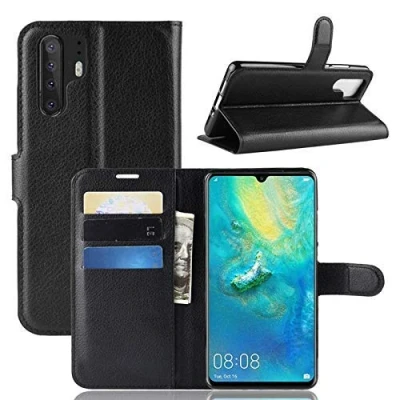 Abbildung von CoverKingz Handyhülle für Huawei P30 Pro Handytasche mit Kartenfach Cover Handy Hülle klappbar Schwarz
