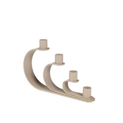 Abbildung von Broste Copenhagen Nami Kerzenständer Eisen simply taupe warm grey