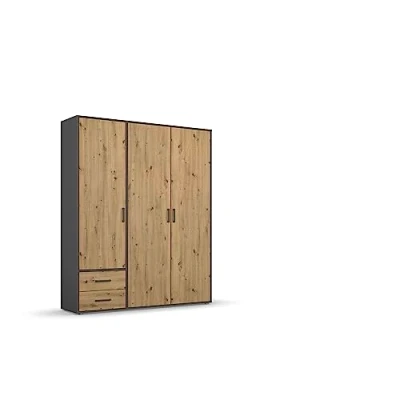 Abbildung von Kleiderschrank Artisan Eiche grau 140 cm rauch VOYAGER