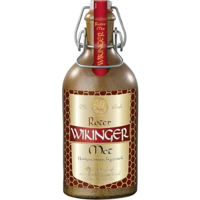 Abbildung von Wikinger Roter Met 1 x 0.5l im Tonkrug Honigwein aus der historischen Ursprungsregion in Norddeutschland Mit Kirschsaft fruchtig aromatisch