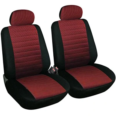 Abbildung von eSituro SCSC0043 2er Einzelsitzbezug universal Sitzbezüge für Auto Schonbezug Schoner aus Polyester rot