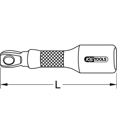 Abbildung von KS TOOLS 918.1653 Verlängerung, Steckschlüssel 75 6,3 (1/4&quot;) Chrom Vanadium Stahl