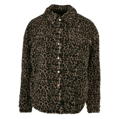 Abbildung von Urban Classics AOP Fleecejacke, Damen, Größe: Medium, Darktaupeleo