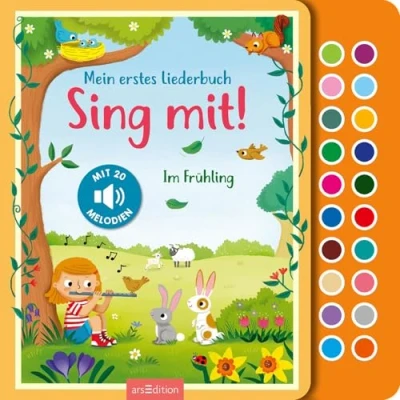 Abbildung von Sing mit! Im Frühling: Mein erstes Liederbuch Hochwertiges mit leicht auslösbaren Melodien von 20 beliebten Frühlings und Osterliedern zum Hören Mitsingen für Kinder ab 12 Monaten