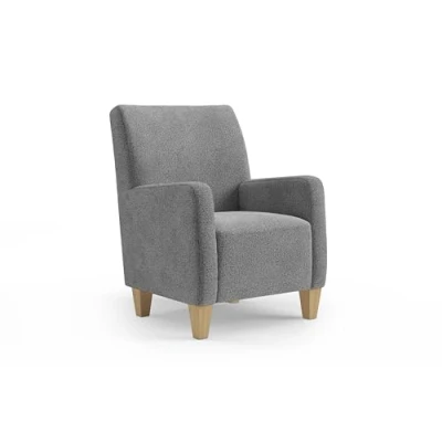 Abbildung von Cavadore Sessel Vida / Polstersessel im trendigen Design 74 x 93 81 Chenille, Grau