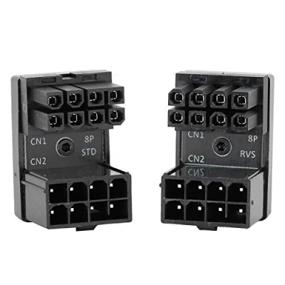 Abbildung von Annadue ATX Netzadapter für Desktops Grafikkarte (8PIN Vorwärtsadapter + 8Pin Rückwärtsadapter), auf 180 Grad Power Computerzubehör.
