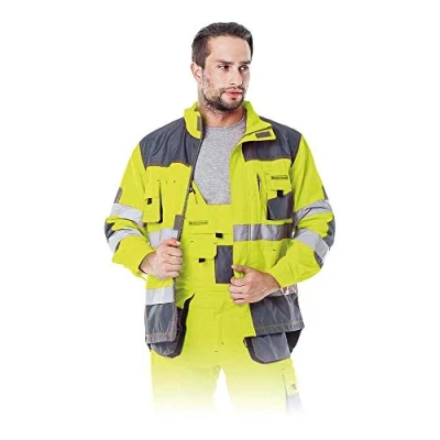 Abbildung von Leber &amp; Hollman Herren Schutzjacke LH FMN J, 100% Polyester 270 g/m2, Hochkragen, Reißverschluss und Klettverschlüsse, verlängerte Rückenpartie, Lüftung
