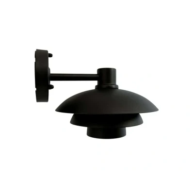 Abbildung von Dyberg Larsen Außenwandlampe Morph, Ø 24 cm, schwarz, Metall