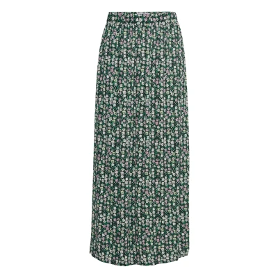 Abbildung von ICHI Ihmarrakech AOP Maxirock, Damen, Größe: XXL, Multi color holly green
