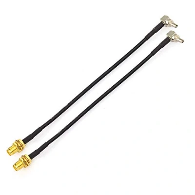Abbildung von Eightwood 4G LTE Antenne SMA Kabel CRC9 Stecker auf Buchse Bulkhead RG174 6inch 15cm 2 Stücke für Huawei 2G 3G UMTS Mobile Broadband MEHRWEG