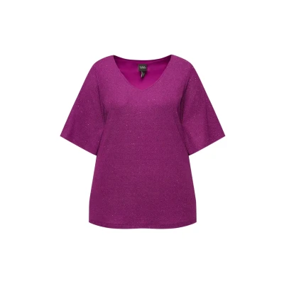 Abbildung von Ulla Popken Tshirt basic, Damen, Größe: 42/44, Mulberry