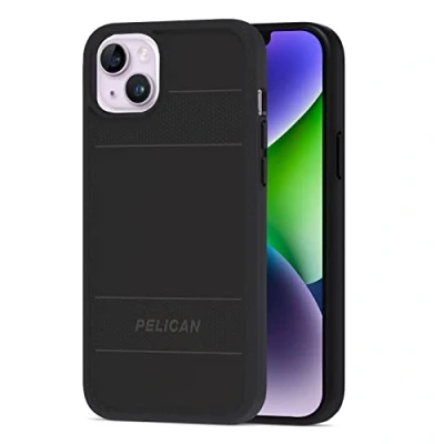 Abbildung von Pelican Protector Series iPhone 14 Plus Hülle 6,7 Zoll [Kompatibel mit MagSafe] Magnetische Handyhülle Anti Scratch Tech [4,5 m MIL Grade Fallschutz] Schutzhülle für Schwarz