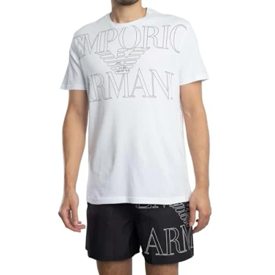 Abbildung von Emporio Armani CREW NECK Tshirt print, Herren, Größe: Large, White