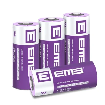 Abbildung von EEMB 4 Stück CR123A Lithium Batterien 3V 1700mAh CR123 Batterie mit hoher Kapazität für Taschenlampe Spielzeug Alarmsystem Nicht wiederaufladbar