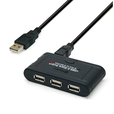 Abbildung von WAYTEX 28504 USB Hub 2.0, 3 A, selbstversorgt für 1 PC oder 2 Kabel 1,00 m im Lieferumfang enthalten