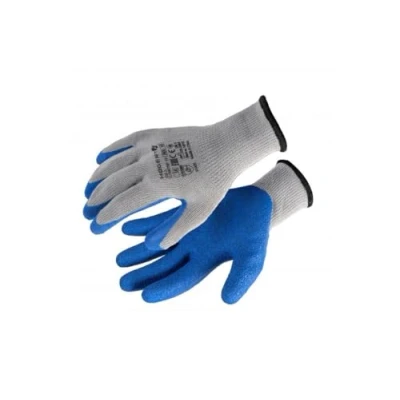 Abbildung von Högert Technik DILL latexbeschichtete Schutzhandschuhe, grau/blau, Größe 11, 12 Paar/Pack, reiß und stichfest, ideal für präzise Montage Wartungsarbeiten