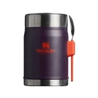 Abbildung von Stanley Classic Legendary Thermobehälter Für Essen Mit Göffel 400 ml Hält 7 Stunden Heiß Oder Kalt Edelstahl Warmhaltebehälter BPA Frei Spülmaschinenfest Plum