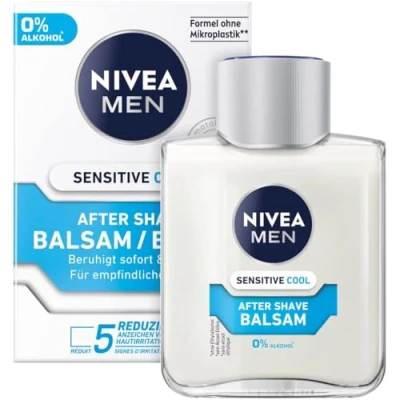 Abbildung von NIVEA MEN Sensitive Cool After Shave Balsam (100 ml), beruhigendes Shave, Hautpflege nach der Rasur mit Kamille und Vitamin E