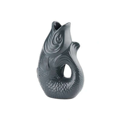 Abbildung von Giftcompany Monsieur Carafon Vase / Karaffe Fisch S grau 1,2l
