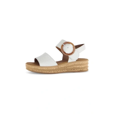 Abbildung von Gabor Damen Plateausandalen, Frauen Sandalen,Dicke Sohle,bequem,Sommerschuhe,Freizeitschuhe,offene Schuhe,Strandschuhe,Panna,42 EU / 8 UK