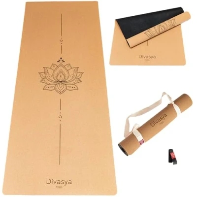 Abbildung von Kork Yogamatte aus &amp; Naturkautschuk. PURE Design