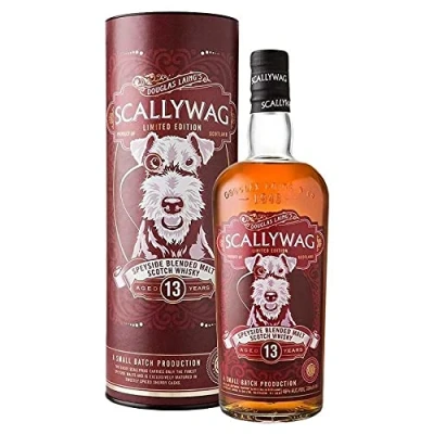 Abbildung von DOUGLAS LAING&#039;S SCALLYWAG 13 JAHRE SPEYSIDE BLENDED MALT SCOTCH WHISKY 70 CL IN EINER KISTE
