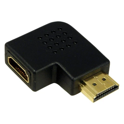 Abbildung von HDMI Type A Female to Male Adapter, 90 Degree Flat Angled, Black