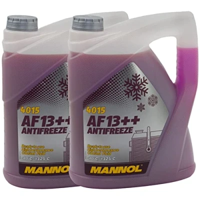 Abbildung von Kühlerfrostschutz MANNOL AF13++ Antifreeze 2 X 5 Liter Fertiggemisch 40C rot