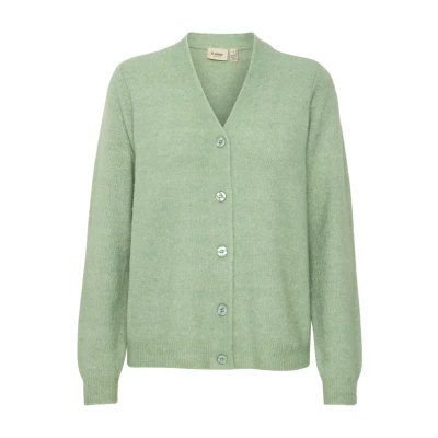 Abbildung von Fransa Ellis CAR Strickjacke, Damen, Größe: Large, Green bay melange