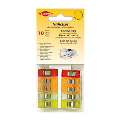 Abbildung von Kleiber Nähclips Nähzubehör, Kunststoff, Mehrfarbig, 2,5 x 0,9 1,2 cm, 10 Einheiten