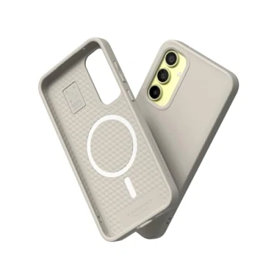 Abbildung von RhinoShield Case kompatibel mit [Galaxy A55] SolidSuit MagSafe Stoßdämpfende &amp; schlanke Schutzhülle Premium Finish 3.5 Meter Fallschutz Sandbeige