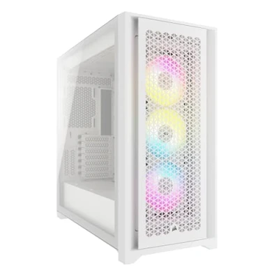 Abbildung von Corsair PC Gehäuse iCUE 5000D RGB Airflow Mid Tower, True White
